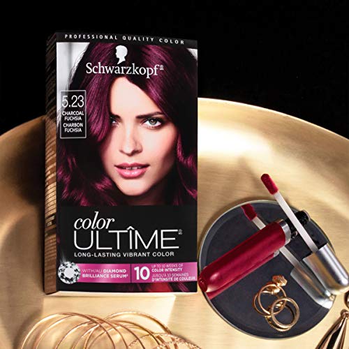 Schwarzkopf Color Ultime Hair Dye 5.23 Charcoal Fuchsia - 2 Pack, Permanent Vivid Color