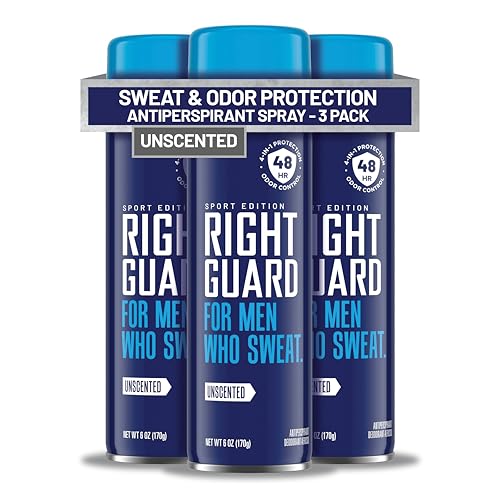 Right Guard Sport Unscented Antiperspirant & Deodorant Spray 6oz 3-Pack