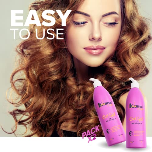 Curl Gel for Curly Hair 2-Pack - Defines & Moisturizes Soft Bouncy Curls
