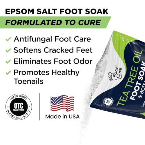 3in1 Tea Tree Callus Remover Gel & Epsom Salt Foot Soak for Dry Cracked Feet