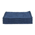 Everplush Diamond Jacquard Bath Linens Wash Cloth, 6 Pack, 13" x 13", Navy