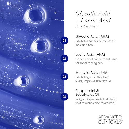 Advanced Clinicals 2-Pack Vitamin C & Glycolic Acid Face Wash Set 23.5 Fl Oz