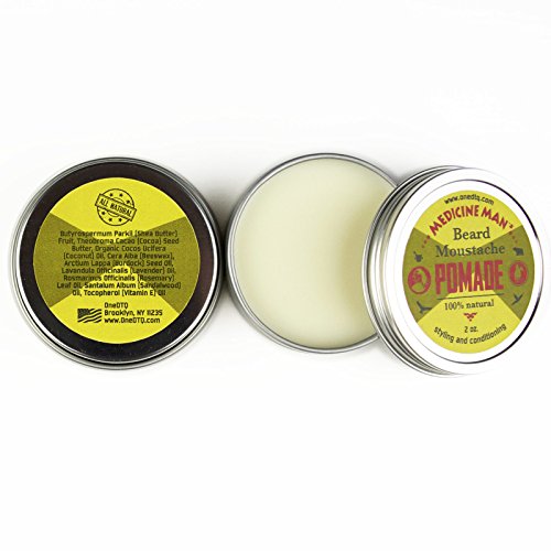 OneDTQ Medicine Man¡¯s Beard Balm; Promotes Healthy Beard Growth, Premium Natural and Organic Butters and Oils, 2 Ounce, Mild Hold