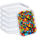 Sanwuta 6 Clear Hard Zipper Cases - White, 9.84 x 7.87 x 2 Inches