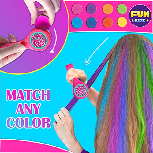 Kids Hair Braiding Kit with Colorful Chalk and Beads - Fun & Washable Hair Styling Set for Girls 8-12