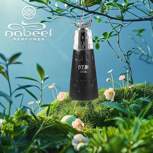 Nabeel Ocean Unisex Perfume - Arabian Fragrance with Lemon, Pineapple & Amber - 3.3oz EDP Spray