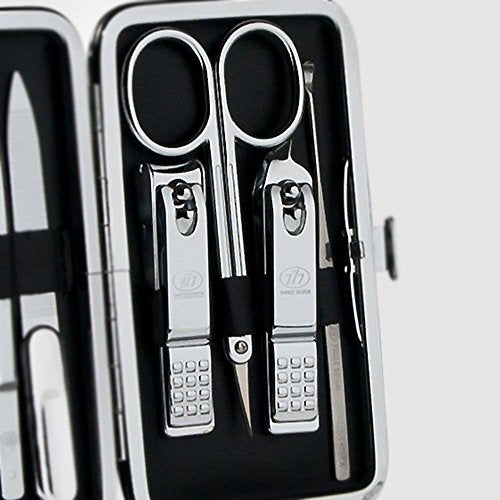 Travel Manicure Grooming Kit with Nail Clippers and Tools - 8 Pieces, Made in Korea