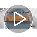 Foldable Bamboo Bathtub Caddy Tray - Adjustable Bath Tray for Tub - Brown - Yirilan