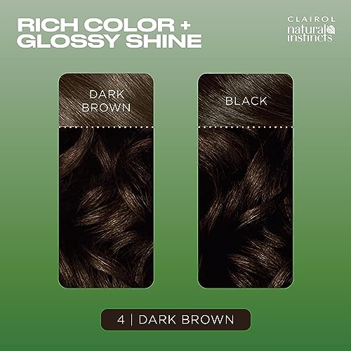 Hair Dye Kit - Demi-Permanent, 4 Dark Brown, 3 Pack - Natural Instincts