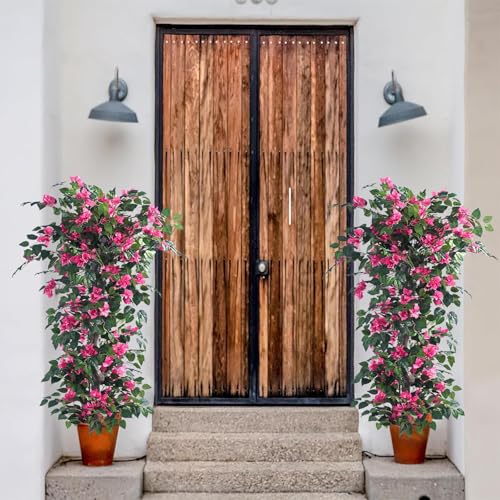 Pink Artificial Bougainvillea Tree - 5FT Faux Flower Tree for Indoor & Outdoor Decor