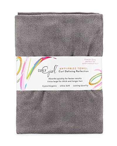 Curly Girl Moisturizing Styling Cream Towel - Gray, Ultra Soft & Large