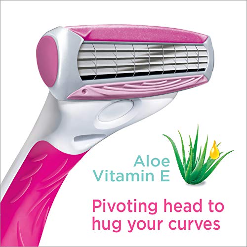 Women's Razor Blade Refills - 4 Ultra-Thin Blades, Aloe & Vitamin E Conditioning