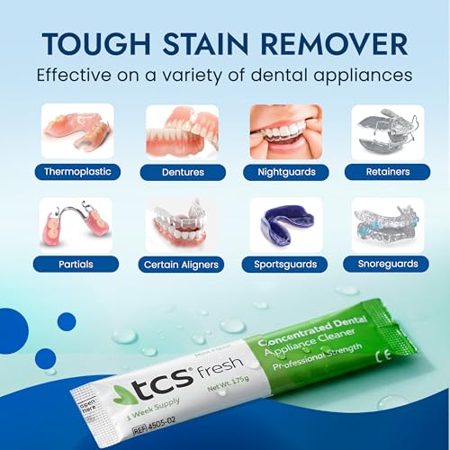 Denture Cleaner Pack of 1 - 24 Packets Fresh Mint - 6 Month Supply