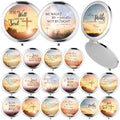 RattanView 36 Pcs Christian Compact Mirrors Gifts for Women Bulk Religious Pocket Mirror with Bible Verse Inspirational Scripture Quote Church Gifts for Ladies Church VBS Sunday School