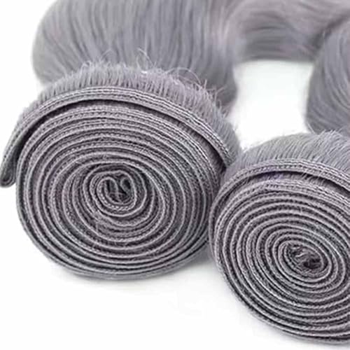 Sliver Grey 16 Inch Body Wave Human Hair Bundle 100g Brazilian Virgin Hair for Sew-In