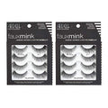 Black 811 Faux Mink Lashes - Knot-Free Invisiband, Natural Wispy Reusable Fake Eyelashes - 4 Pairs