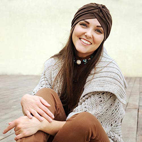Stretch Satin Turban Head Wraps for Women - Chic Color Variation, 16 Pieces