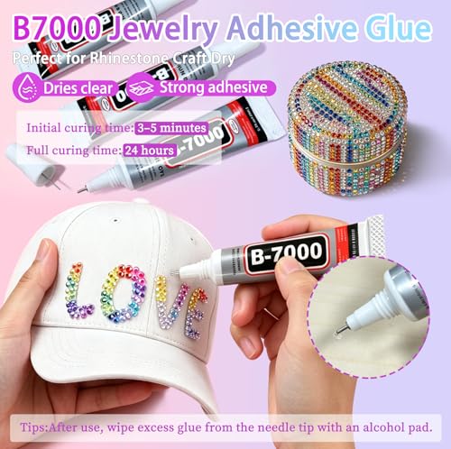 56 Colors Resin Jelly Rhinestones Bedazzling Kit with Adhesive & Tools - 70,000pcs