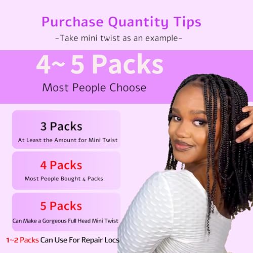 Suntefic Natural Black Afro Kinky Curly Human Hair Bundles 20 Inch for Braiding & Locs