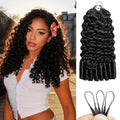 ScalaHair Burmese Curly Crochet Human Hair 14 Inch Natural Black 60g