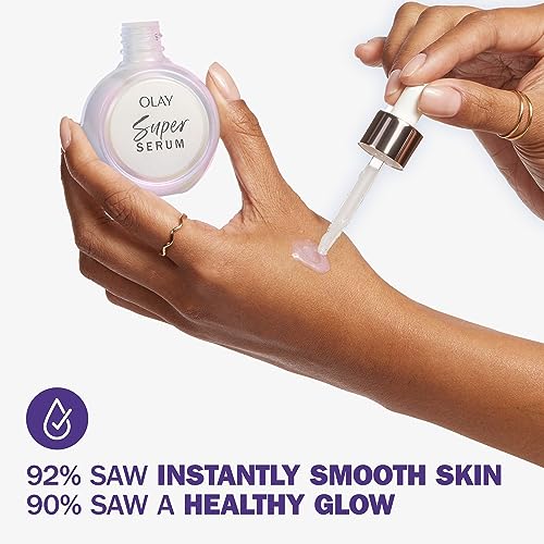 Olay Super Cream with Sunscreen SPF 30 (1.7 oz) + Super Serum (1.0 oz) - Utimate Lightweight Face Moisturizer - Vitamin C & E, Hyaluronic Acid, Niacinamide - Hydrate, Smooth, Brighten, Firm