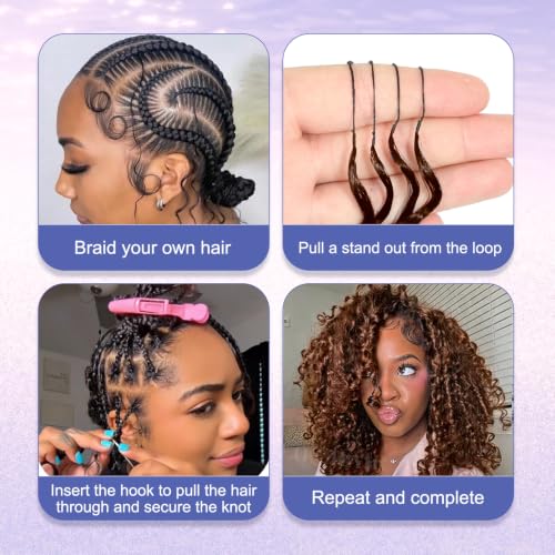 Crochet Human Hair Extensions - Burmese Curly, 14 Inch, 120g - Chocolate Brown - Miracle Knots