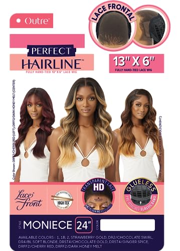 Outre Lace Front Wig Moniece 13x6 HD Transparent Lace - Chocolate Gold, Pre-Plucked, Elastic Band, Natural Baby Hairs - Variation of DRST4/CHOCOLATE GOLD