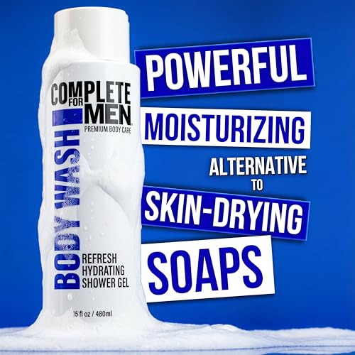 Men's Body Wash & Lotion Bundle: Cleanse Dirt and Odors, Hydrate Skin for All-Day Moisturization, Sulfate-Free, Paraben-Free Skincare for Men, Men's Shower Gel & Moisturizing Lotion