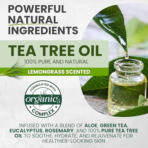Tea Tree Lemongrass Body Wash MaxTherapy, Itchy Skin Relief, Antifungal Defense, Fights Body Odor, Soothes Jock Itch & Athlete's Foot, Intimate Wash, Men & Women, 16 fl oz, Limited Edition