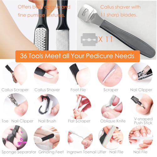 Electric Callus Remover with Vacuum for Feet, Waterproof Rechargeable Pedicure Kit
