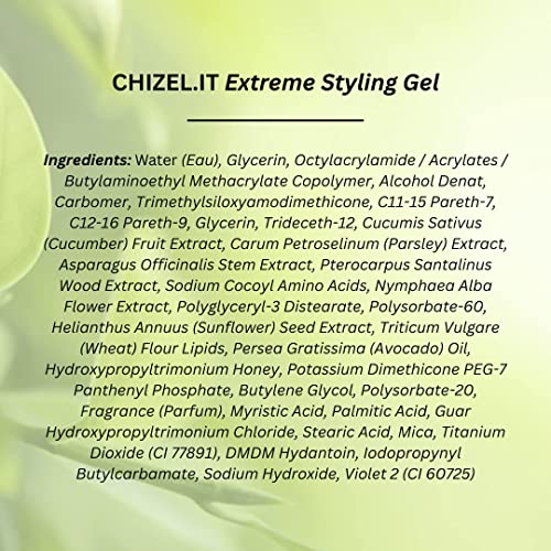 SUDZZFX Chizel.IT Hard Holding Hair Gel - Extreme Control, Alcohol-Free 6.8oz
