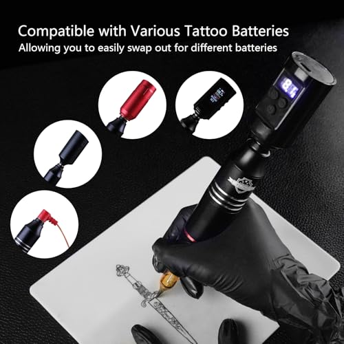Wireless Tattoo Gun Kit for Beginners with Power Supply - Kit A