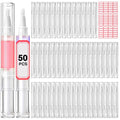 50Pcs Empty Nail Oil Pens with Labels - Cuticle Oil Applicators, Leak-Proof Portable Design (5ml)