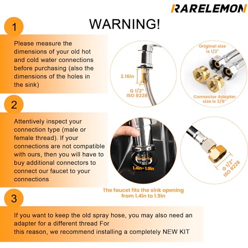 Salon Shampoo Bowl Faucet and Sprayer Kit with Vacuum Breaker - Chrome Finish - Faucet and Sprayer Kit