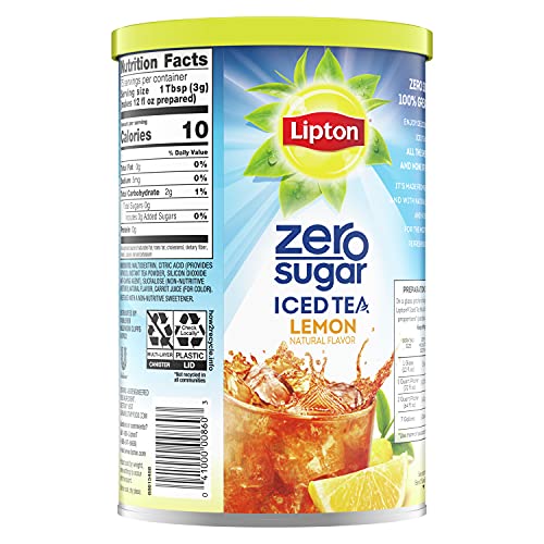 Zero Sugar Lemon Iced Tea Mix - Makes 28 Quarts, Pack of 6