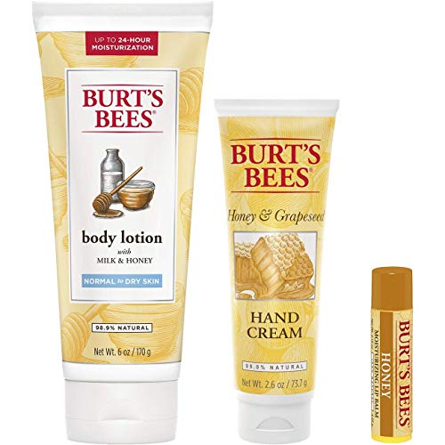 Burt's Bees Honey Gift Set for Skin, Lips & Hands - Natural Holiday Care