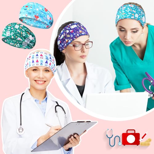20 Pack Nurse Headbands with Buttons for Masks, Women’s Hair Accessories