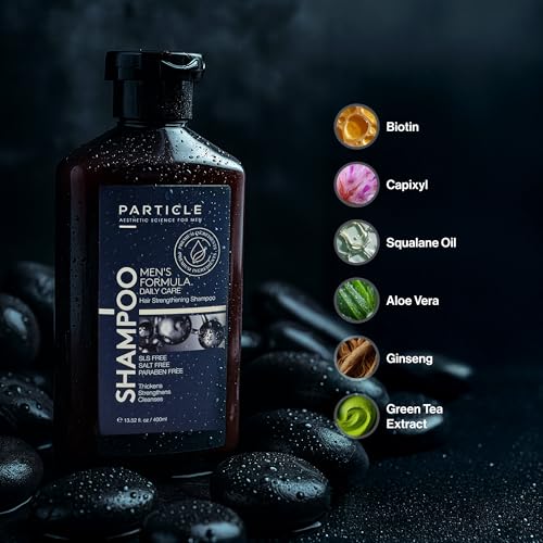 Particle Hair Thickening Shampoo for Men 13.52 Fl Oz - Biotin & Ginseng Formula