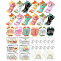 48 Pcs Novelty Social Worker Gifts Bulk Include Funny Cotton Ankle Socks Makeup Bag Keychain Greeting Card for Thank You Appreciation Birthday Graduation Gifts Supplies