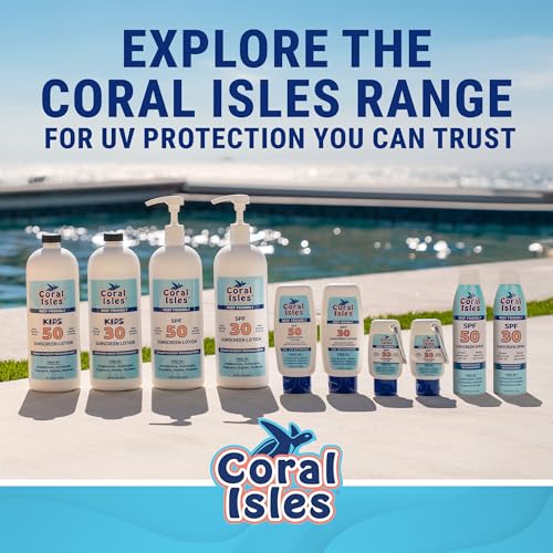 Coral Isles SPF 30 Reef Safe Sunscreen Spray - Lightweight, Non-Greasy, 6 Fl Oz Pack of 2