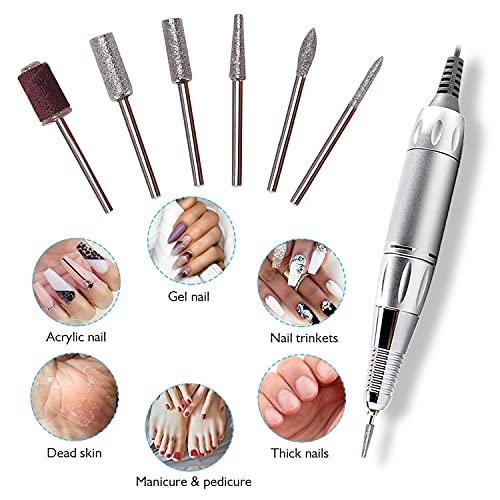 Cordless Electric Nail Drill 30000RPM Portable Manicure & Pedicure Kit