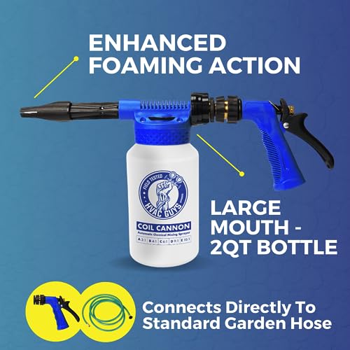 Coil Cannon Coil Cleaner Sprayer - Automatic Foaming & 5 Ratios - HVAC & AC Coil Cleaning