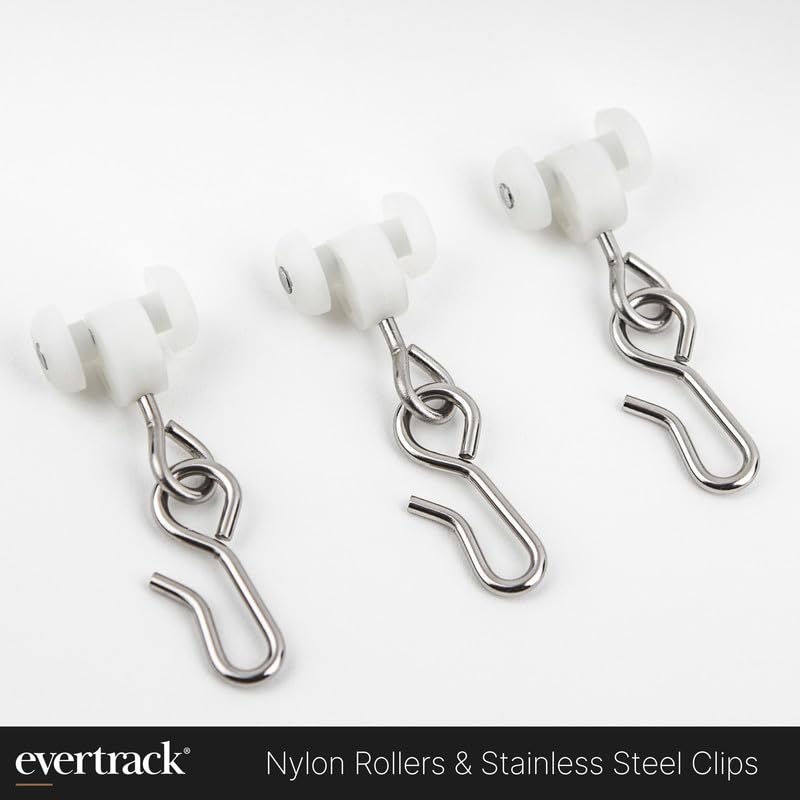 Curtain Hook Carriers with Curtain Hooks - 60 Pack for Track Fit - Variation of THIS listing