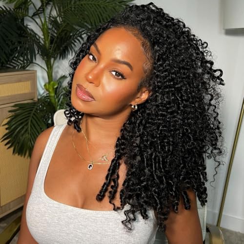 Natural Black Burmese Curly Half Wig 16 Inch 180% Density Human Hair