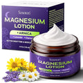 Nighttime Magnesium Lotion with Arnica & Lavender, Chamomile, Topical Magnesium Cream Body Butter for Bedtime, Muscle & Joints Recovery, Leg Stiffness - Relaxation Gift for Mom & Dad, Family