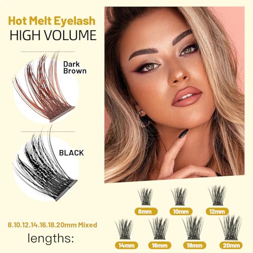¡æVAYATOR Lashes Mixed Kit/False Lashes Lash Bond & Seal Kit Multiple styles To Choose 8-20mm Mix D Curl/DD Curl Makeup Cluster Grafting Eyelashes Individual Extension (DD Curl-18mm)