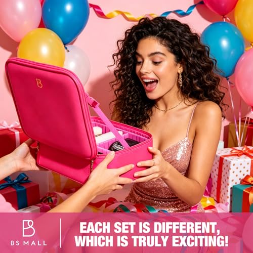 BS-MALL XL Makeup Brush & Beauty Tool Assortment Set with Bag & Sponges