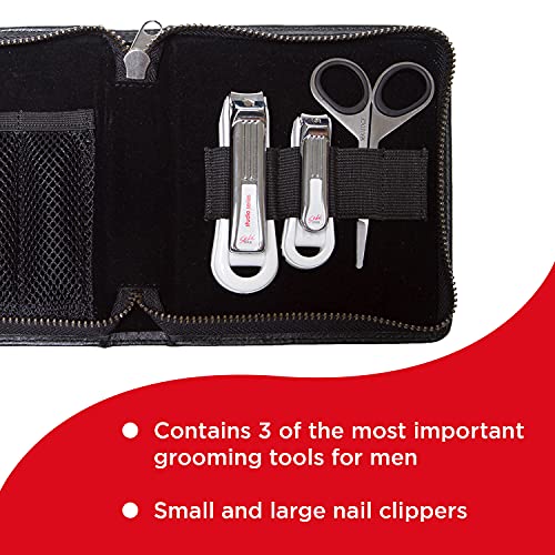 Seki EDGE Men's Deluxe Grooming Kit with Scissors, Clippers & Case