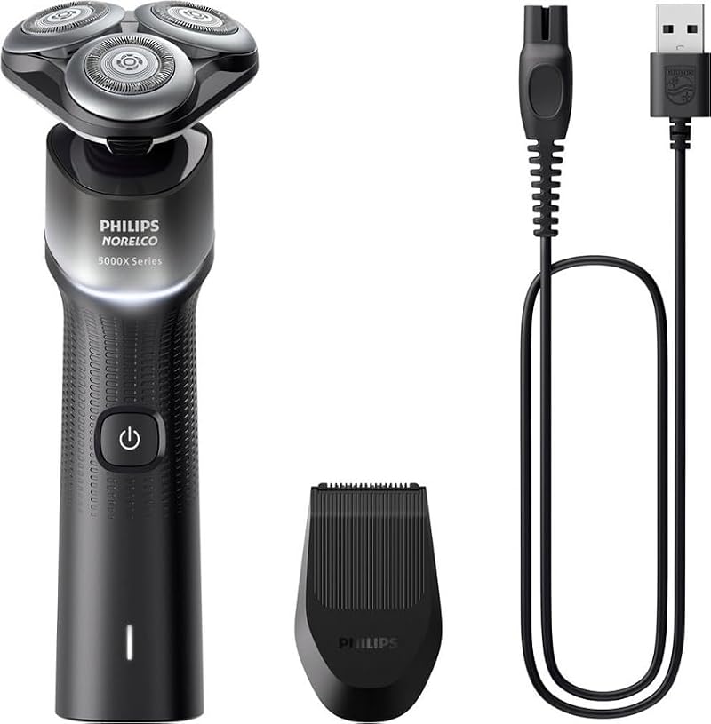 Philips Norelco X5004 Wet & Dry Rechargeable Electric Shaver with Precision Trimmer