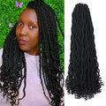 Wavy Senegalese Twist Crochet Hair 24 Inch - 8 Packs Pre Looped for Black Women Variation of 1B / 24 Inch